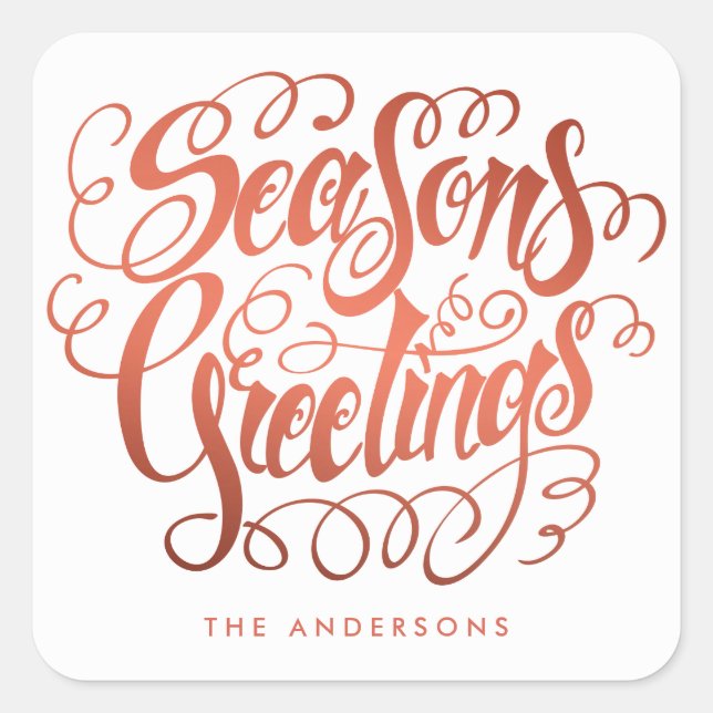 CUADRADA NAVIDADES | PEGATINA DE VACACIONES (Anverso)