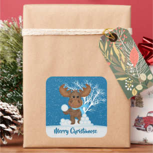Cuadrada Navidades seleccionados moose agregar pegatina de