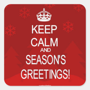 Cuadrada Navidades tranquilos Temporadas saludan a pegatina