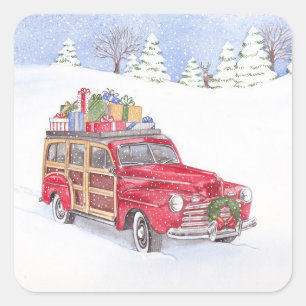 Cuadrada Navidades Woody pegatina