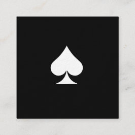 Cuadrada Negro superior de lujo de la tarjeta de visita de