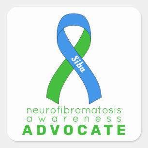 Cuadrada Neurofibromatosis Advocate Pegatina de la Plaza Bl