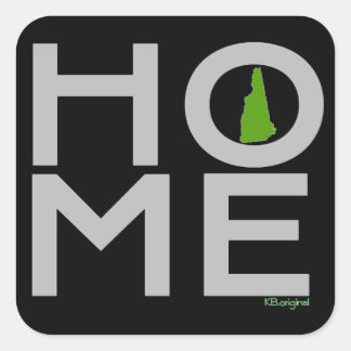 Cuadrada New Hampshire HOME pegatina