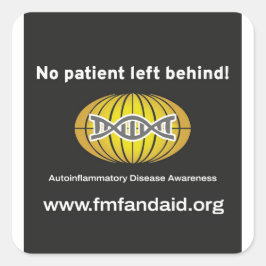 Cuadrada Ningún paciente dejado atrás a su Pegatina