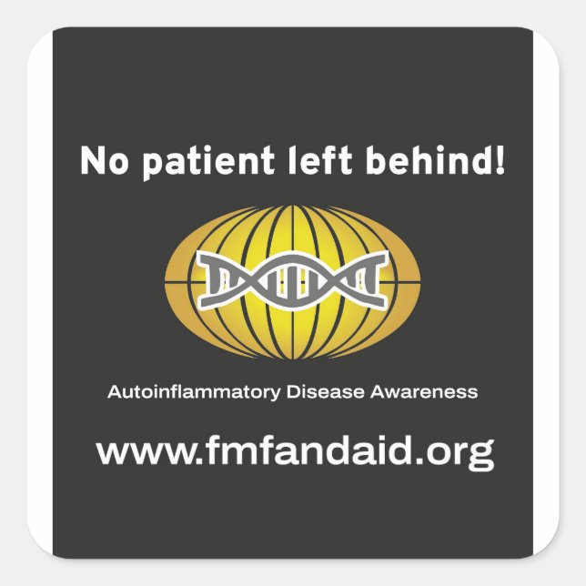 Cuadrada Ningún paciente dejado atrás a su Pegatina (Anverso)