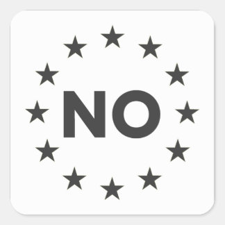 Cuadrada No a LA UE pegatina 1