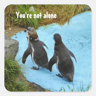 Cuadrada No eres el único Pegatina