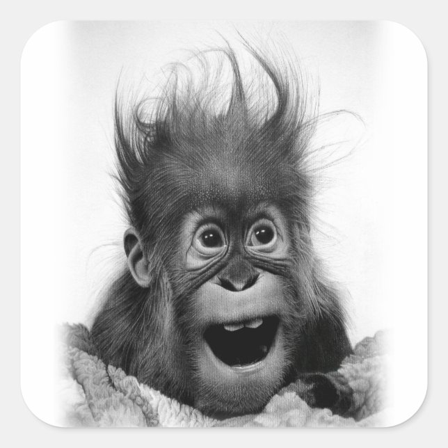 Cuadrada ¡NO PÁNICO! Pegatina cuadrado (Anverso)