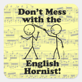 Cuadrada No te metas con el Pegatina de la Plaza del Cuerno