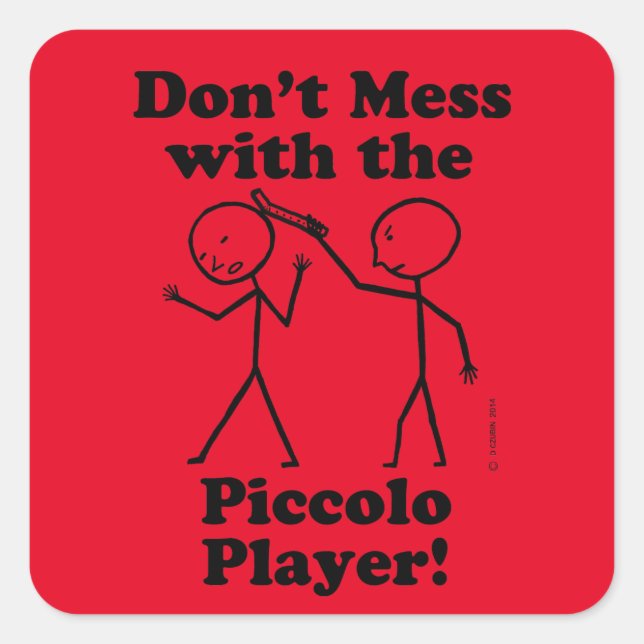 Cuadrada No te metas con el Pegatina Piccolo Player Square (Anverso)