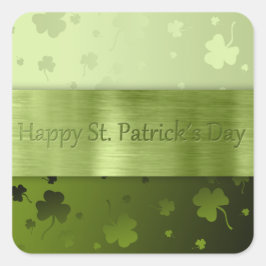 Cuadrada Noble St. Patrick's Day Shamrock - Pegatina