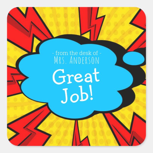 Cuadrada Nombre del Pegatina de promoción de libros de hist (Anverso)