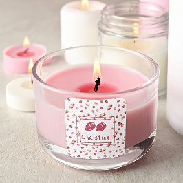 Cuadrada Nombre del pegatina XO Día de San Valentín de patr