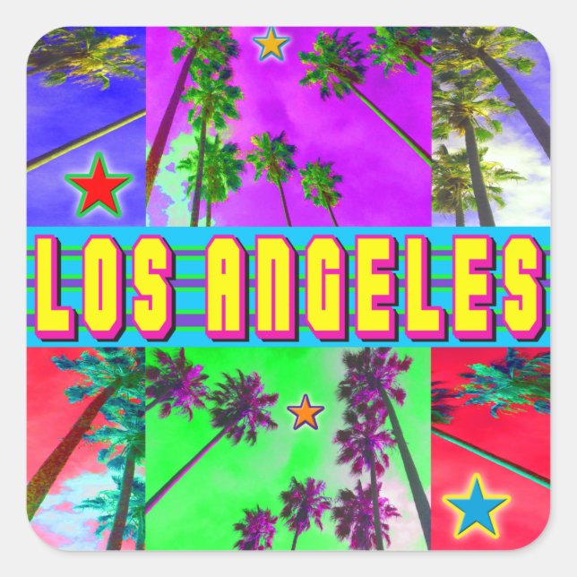 Cuadrada Nueva vida: Pegatina de "Los Ángeles" (Anverso)