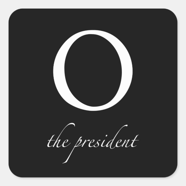 Cuadrada O | Pegatina del presidente (Anverso)