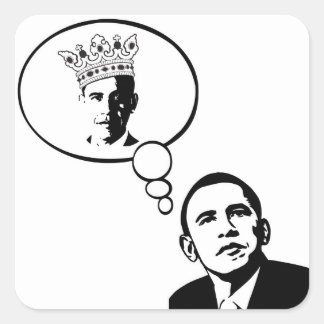 Cuadrada Obama piensa que es pegatina del Rey