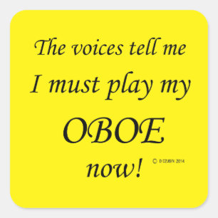 Cuadrada Oboe Voices dice que debe jugar al Pegatina cuadra