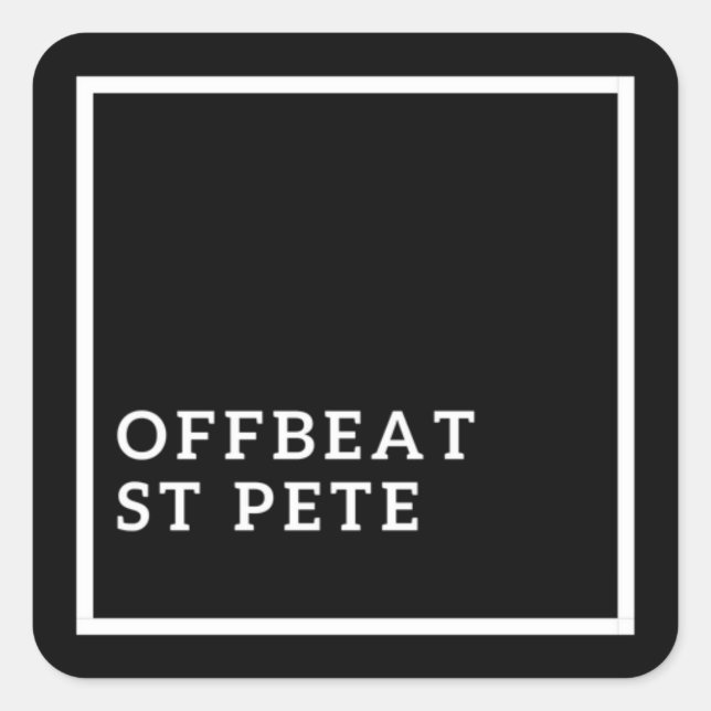 CUADRADA OFFBEAT ST PETE PEGATINA (Anverso)