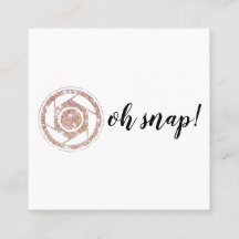 ¡Oh broche! Tarjeta de visita del cuadrado del