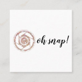 Cuadrada ¡Oh broche! Tarjeta de visita del cuadrado del