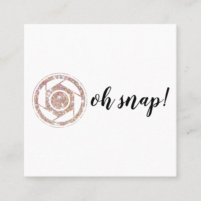 Cuadrada ¡Oh broche! Tarjeta de visita del cuadrado del (Anverso)