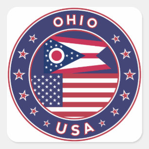 Cuadrada Ohio, camiseta de Ohio, pegatina de Ohio, estuche