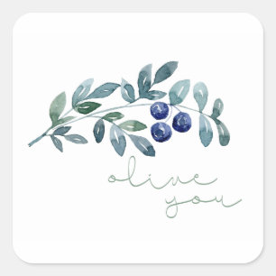 Cuadrada Olive You pegatina