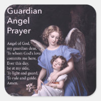 Oración Ángel de Guardian con Pegatina Chica