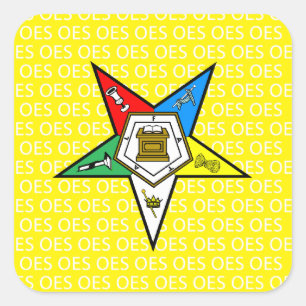Cuadrada Orden OES del Pegatina de la Estrella Oriental