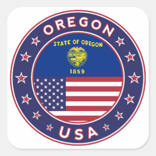 Cuadrada Oregon, pegatina de Oregón, estuche de teléfono, b