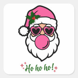 Cuadrada Padre Pegatina navideño navideño