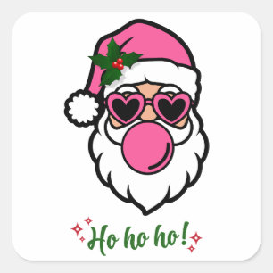 Cuadrada Padre Pegatina navideño navideño