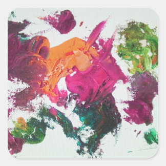 Cuadrada Paleta de pintura al óleo en el Pegatina de Mulber