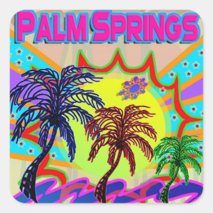 Cuadrada Palm Springs Eternal Pegatina