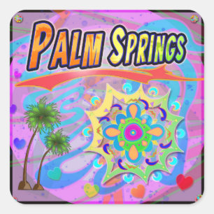 Cuadrada Palm Springs True Progress Pegatina