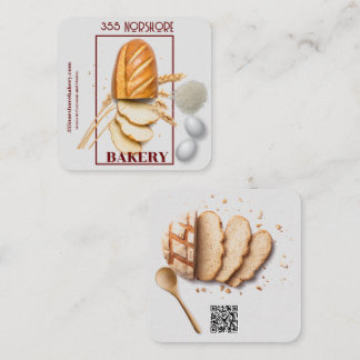 Cuadrada panadería moderna tarjeta de visita