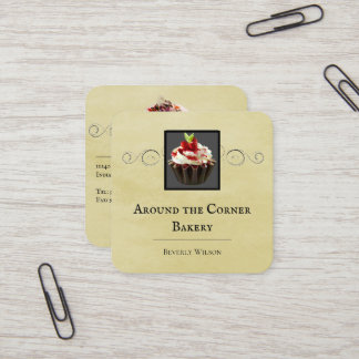 Cuadrada Panadería | Tarjeta de visita amarilla