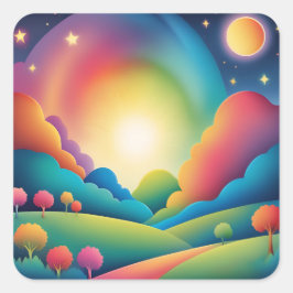 Cuadrada Paquete Pegatina para amantes de la naturaleza, av