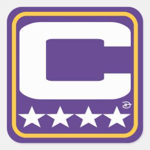 Cuadrada Parche Campeón - Pegatina MIN Purple