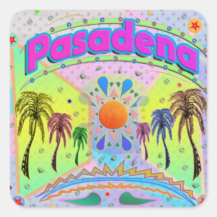 Cuadrada Pasadena Calm Desire Pegatina