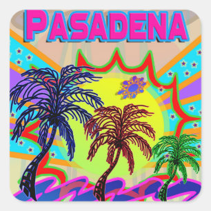 Cuadrada Pasadena Pegatina Eterno