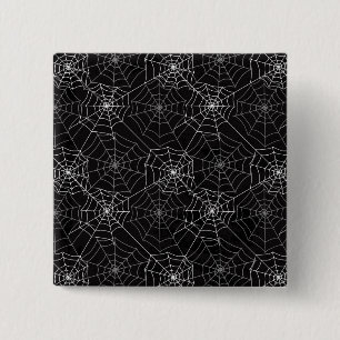 Cuadrada Patrón web de araña de Halloween   Chapa