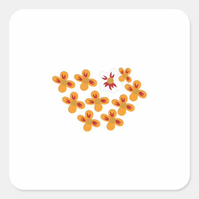 Cuadrada Pegatina (Anverso)