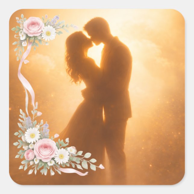 Cuadrada Pegatina (Anverso)