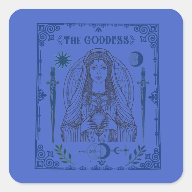 Cuadrada Pegatina (Anverso)