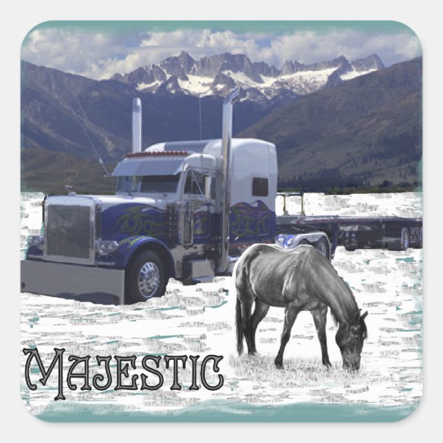 Cuadrada Pegatina (Anverso)