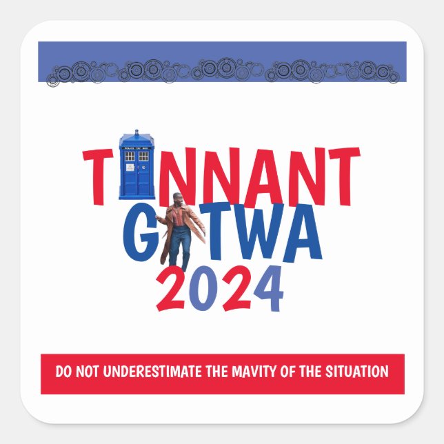 Cuadrada Pegatina (Anverso)