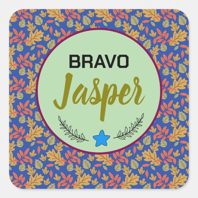 Cuadrada Pegatina (Anverso)