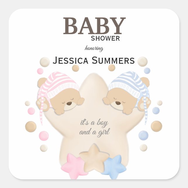 Cuadrada Pegatina (Anverso)