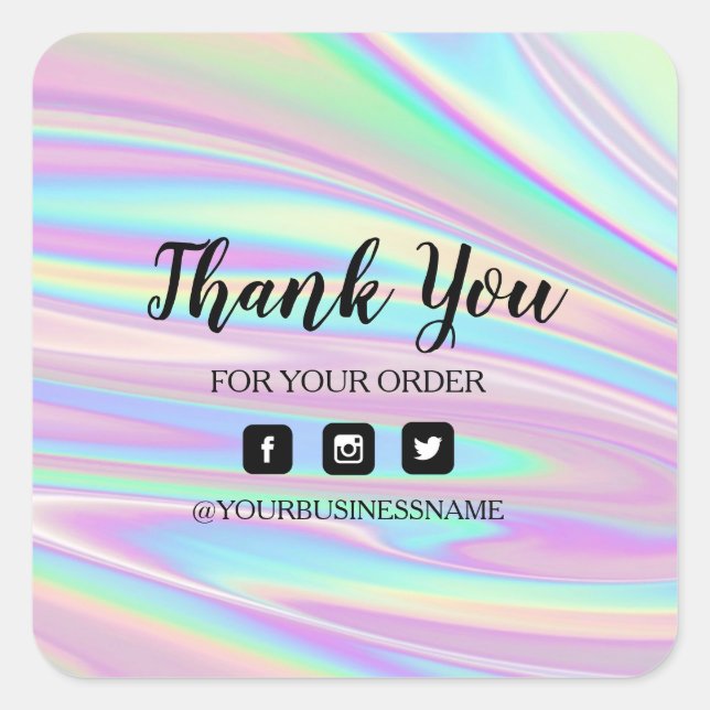 Cuadrada Pegatina (Anverso)